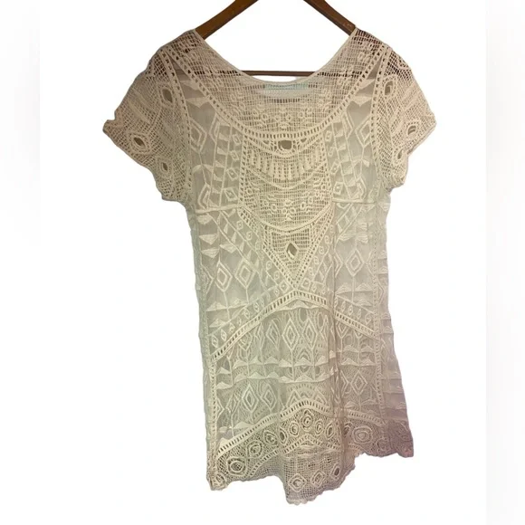 Maurices Swim Maurices Lace Lined Over Dress Beach Coverup